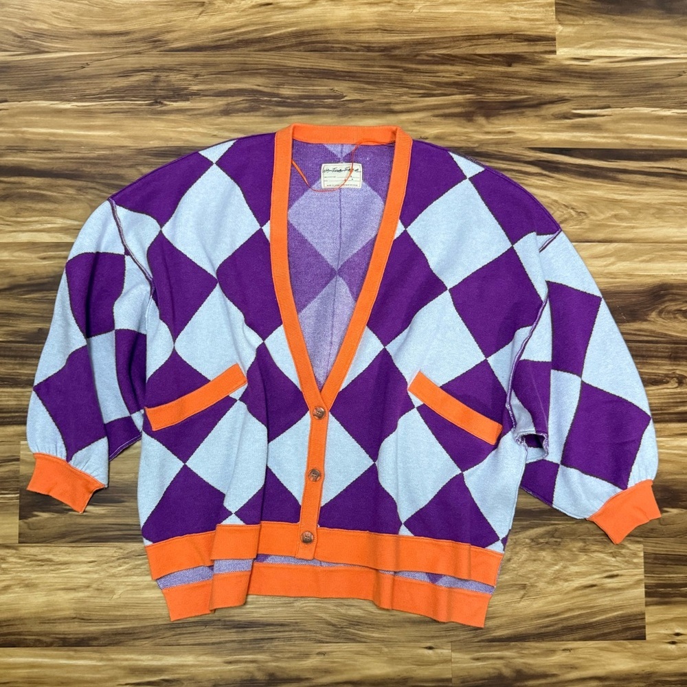 Free People Manny Argyle Cardigan - Picture 3 of 5